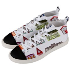 Houses Men s Mid-top Canvas Sneakers