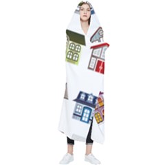 Houses Wearable Blanket by Sapixe