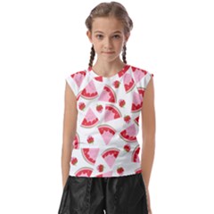 Pink Watermeloon Kids  Raglan Cap Sleeve Tee by Sapixe