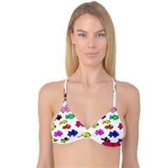 Fish Fishes Marine Life Swimming Water Reversible Tri Bikini Top