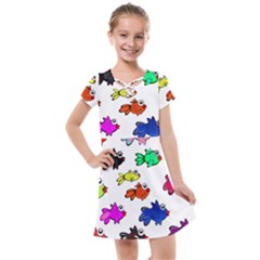 Fish Fishes Marine Life Swimming Water Kids  Cross Web Dress