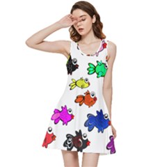 Fish Fishes Marine Life Swimming Water Inside Out Racerback Dress