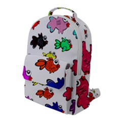 Fish Fishes Marine Life Swimming Water Flap Pocket Backpack (large)