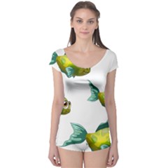 Fish Vector Green Boyleg Leotard  by Sapixe