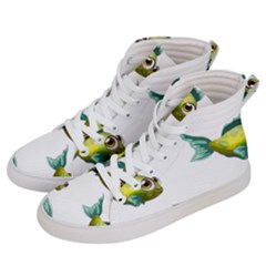 Fish Vector Green Women s Hi-top Skate Sneakers by Sapixe