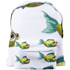 Fish Vector Green Giant Full Print Backpack