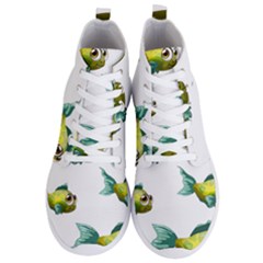 Fish Vector Green Men s Lightweight High Top Sneakers