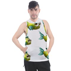 Fish Vector Green Men s Sleeveless Hoodie by Sapixe