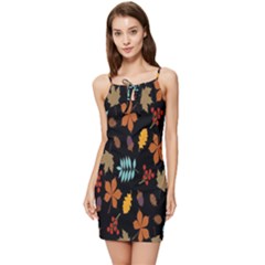 Autumn-flower Summer Tie Front Dress by nateshop