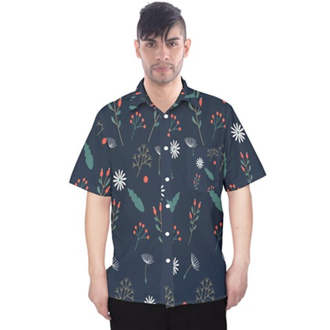 Background-flower Men s Hawaii Shirt by nateshop