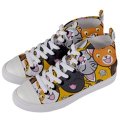 Cats Women s Mid-top Canvas Sneakers by nateshop