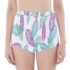 Feathers High-waisted Bikini Bottoms by nateshop