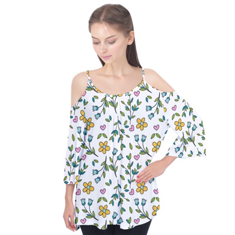 Flowers-beutiful Flutter Tees by nateshop