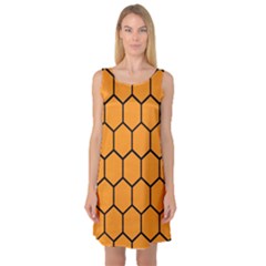 Honeycomb Sleeveless Satin Nightdress