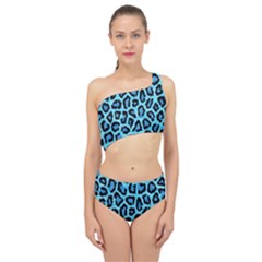 Paper-blue-tiger Spliced Up Two Piece Swimsuit by nateshop