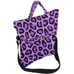 Paper-purple-tiger Fold Over Handle Tote Bag by nateshop