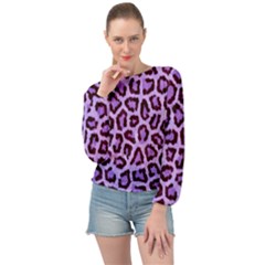 Paper-purple-tiger Banded Bottom Chiffon Top by nateshop