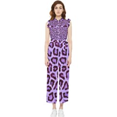 Paper-purple-tiger Women s Frill Top Chiffon Jumpsuit by nateshop