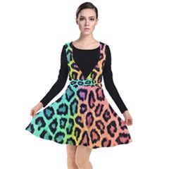 Paper-ranbow-tiger Plunge Pinafore Dress
