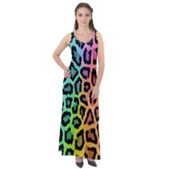 Paper-ranbow-tiger Sleeveless Velour Maxi Dress by nateshop