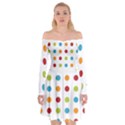 Polka-dots Off Shoulder Skater Dress View1