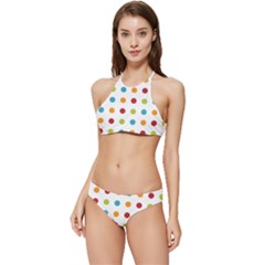 Polka-dots Banded Triangle Bikini Set by nateshop