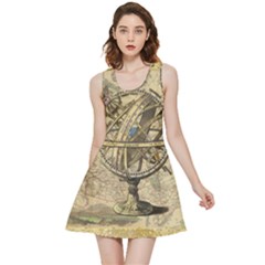 Map Compass Nautical Vintage Inside Out Reversible Sleeveless Dress