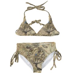 Map Compass Nautical Vintage Kids  Classic Bikini Set by Sapixe