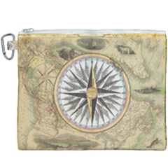 Map Vintage Nautical Collage Canvas Cosmetic Bag (xxxl)