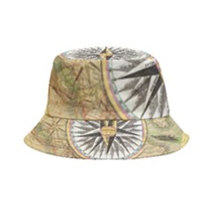 Map Vintage Nautical Collage Inside Out Bucket Hat