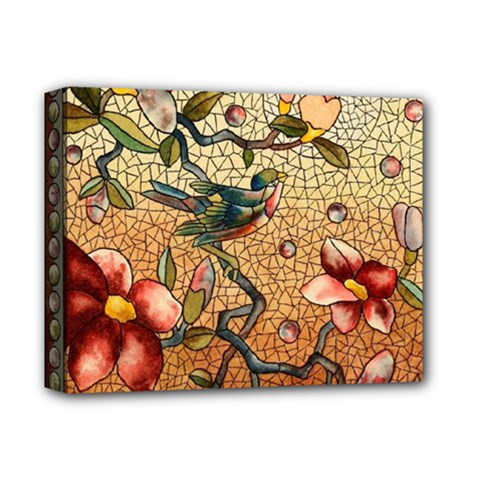 Flower Cubism Mosaic Vintage Deluxe Canvas 14  X 11  (stretched)