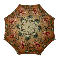 Flower Cubism Mosaic Vintage Golf Umbrellas