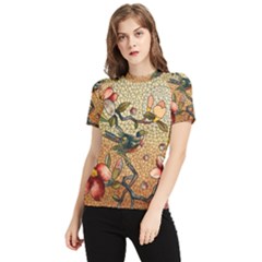 Flower Cubism Mosaic Vintage Women s Short Sleeve Rash Guard by Sapixe