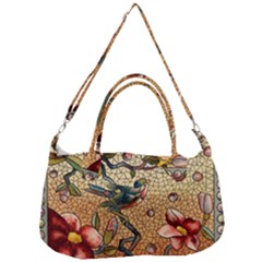 Flower Cubism Mosaic Vintage Removal Strap Handbag