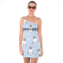 Rabbits One Soulder Bodycon Dress by nateshop