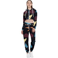 Seahorse Cropped Zip Up Lounge Set by nateshop