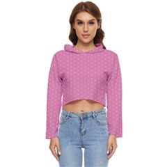 Seamless-pink Women s Lightweight Cropped Hoodie