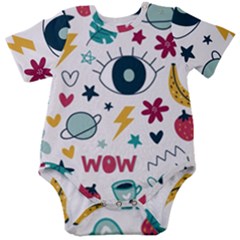 Wallpaper-love-eye Baby Short Sleeve Onesie Bodysuit by nateshop