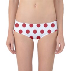 Polka-dots-white Red Classic Bikini Bottoms by nateshop