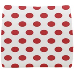 Polka-dots-white Red Seat Cushion by nateshop