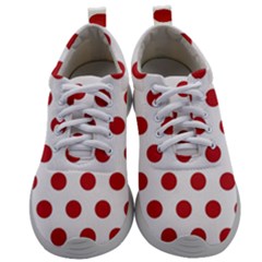 Polka-dots-white Red Mens Athletic Shoes by nateshop