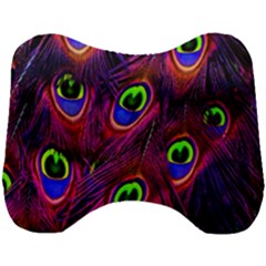 Peacock-feathers Head Support Cushion by nateshop