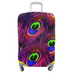 Peacock-feathers Luggage Cover (medium) by nateshop