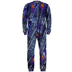 Peacock-feathers-blue Onepiece Jumpsuit (men) by nateshop