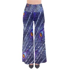 Peacock-feathers-blue So Vintage Palazzo Pants