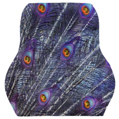 Peacock-feathers-blue Car Seat Back Cushion  by nateshop