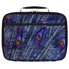 Peacock-feathers-blue Full Print Lunch Bag by nateshop