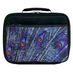 Peacock-feathers-blue Lunch Bag by nateshop