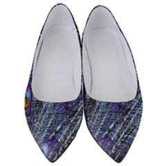 Peacock-feathers-blue Women s Low Heels by nateshop