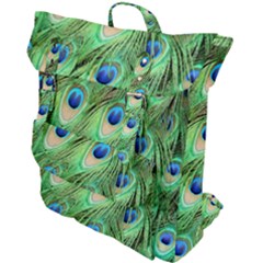 Peacock-green Buckle Up Backpack by nateshop